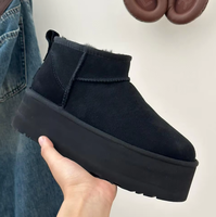Nouveau concepteur hiver femmes bottes de neige chaud Top qualité laine-fait hauteur augmentant bottes de neige