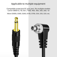 Câble de synchronisation flash pour appareil photo numérique, 3,5 mm vers PC, 2,5 mm vers PC, câble de synchronisation flash PC vers PC, câble de connexion flash pour photographie