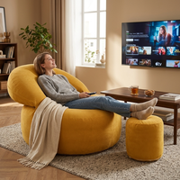 Komprimierter Sitzsack-Sofa-Ottoman-Loungesessel für Wohnzimmer – Sessel-Sets mit Schwammfüllung, bequem für entspanntes Lesen, modern für Apartments und Hotels