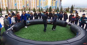 Gioco di sport all'aria aperta Mini campo <span class=keywords><strong>da</strong></span> <span class=keywords><strong>calcio</strong></span> gonfiabile 3 piccoli campi <span class=keywords><strong>da</strong></span> <span class=keywords><strong>calcio</strong></span> gonfiabili in vendita - Product Image 3