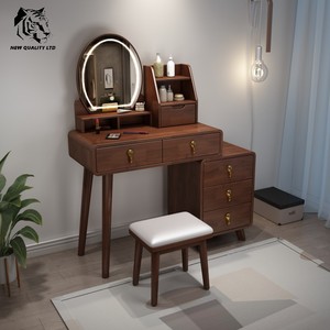 chinese factory cheapest customizable large stock ready to ship mirror dresser new fashion bedroom furniture wood <b>drawer</b> dresser - Product Image 6