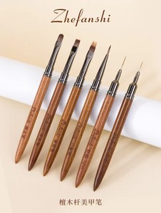 Ensemble d'outils professionnels personnalisés de haute qualité de style japonais Nail Art <span class=keywords><strong>Brosse</strong></span> <span class=keywords><strong>à</strong></span> <span class=keywords><strong>ongles</strong></span> en nylon avec manche en bois - Product Image 2