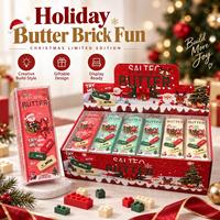 Bâton de beurre souple de Noël à rebond lent, jouet anti-stress en forme de bloc de construction