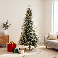Arbre de Noël artificiel floqué pré-décoré avec ornements casse-noisette inclus arbre de Noël