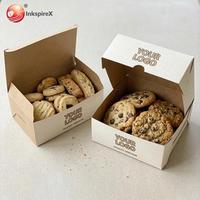 Boîtes à gâteaux miniatures blanches colorées en carton kraft avec fenêtre pour cupcakes, pâtisseries, biscuits, beignets, macarons, stockage, matériaux recyclés