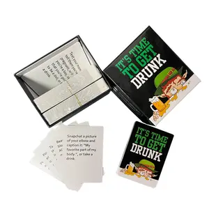 Jogo de cartas da verdade ou da bebida, impressão personalizada para adultos cartas de festa
