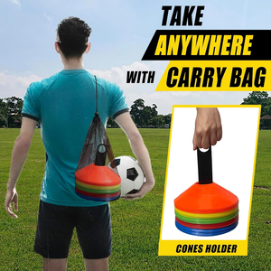 Tùy Chỉnh Linh Hoạt Đa Màu Sắc Bóng Đá Tập Thể Dục Đào Tạo Bóng Đá Sự Nhanh Nhẹn Cones Set Với Mang Theo Túi Và Chủ - Product Image 6