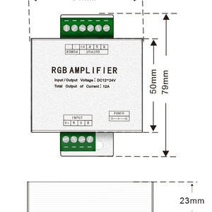 AP-A01 aipin <span class=keywords><strong>RGB</strong></span> <span class=keywords><strong>LED</strong></span> khuếch đại công suất cao 18A DC12/24V 216W/432W tốc độ cao <span class=keywords><strong>LED</strong></span> dải tín hiệu <span class=keywords><strong>Repeater</strong></span> kim loại <span class=keywords><strong>LED</strong></span> khuếch đại công suất - Product Image 2
