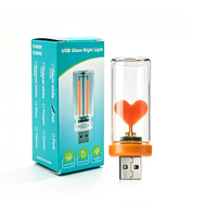 Lampe d'ambiance LED dynamique HOUYI USB 5V à effet flamme pour éclairage nocturne et ambiance maison/voiture