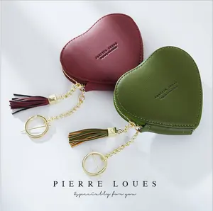محفظة أنيقة جميلة عصرية من Pierre Loues للنساء ، محفظة عملات معدنية صغيرة عصرية للنساء