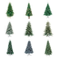 Rosa voll dekorierte 9Ft Bleistift schlanke kleine 7Ft große riesige Weihnachts baum für Partys und Geschenk geben