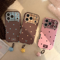 Pendentif étoile rétro en cuir adapté aux étuis de téléphone 16 17promax Iphone15 Tout compris 13 Résistance aux chutes 11