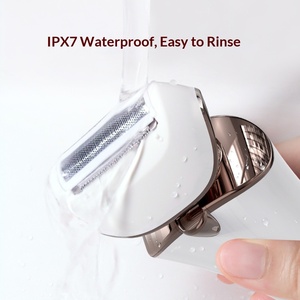 เครื่องกำจัดขนสำหรับผู้หญิง 3 ใบมีด IPX6 กันน้ำ ล้างทำความสะอาดได้ ใช้ได้ทั้งแบบเปียกและแห้ง ชาร์จไฟผ่าน USB เครื่องโกนขนไฟฟ้า สำหรับขา แขน บิกินี่ รักแร้ - Product Image 3