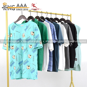 โรงงานคิงฟูคิงเอเอเอ จำหน่ายเสื้อยืดคอกลมผ้าฝ้ายมือ<span class=keywords><strong>สอง</strong></span>สำหรับผู้ชาย สไตล์ลำลองวินเทจ ราคาถูกในแอฟริกา - Product Image 2