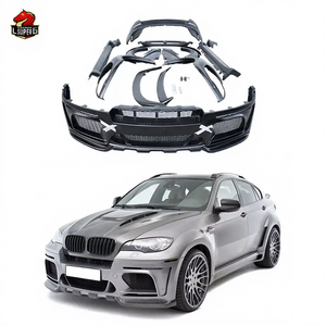 Kit carrosserie FRP EVO style <span class=keywords><strong>Hamann</strong></span> pour BMW <span class=keywords><strong>X6</strong></span> E71 E72 Pare-chocs avant arrière Jupes latérales Roue - Product Image 1