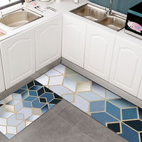 Factory Sale Washable Kitchen Floor Mat Anti-slip Custom 3D Printed Water Absorbent Kitchen Mat Set