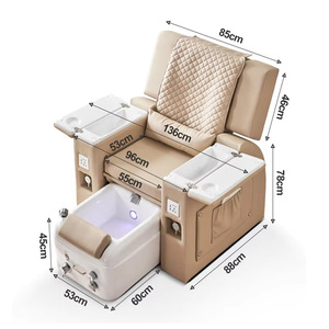 Moderne profession elle Fuß maniküre Spa Salon Massage tragbar ohne Sanitär rosa elektrische Liege Pediküre Stuhl - Product Image 5