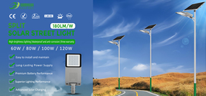 Farola Solar <span class=keywords><strong>LFT</strong></span> de 80W Tipo Split, Sistema de Iluminación Solar Todo en Uno de Grado Industrial, Luminaria Solar Separada con Atenuación Automática - Product Image 1