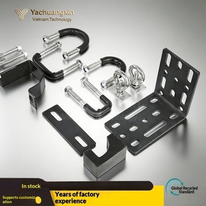 Black Safety <b>Hook</b> Set With Stainless Steel Bolts And Mounting Brackets For General Industry Use - Product Image 4