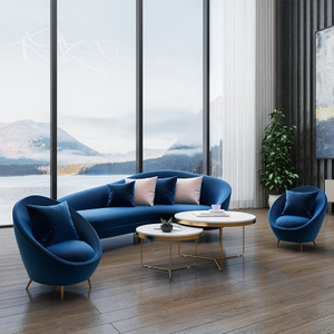 Ghế Sofa Vải Văn Phòng Bắc Âu Kết Hợp Bàn Cà Phê Phòng Tiếp Tân Bằng Sắt Rèn Ghế Sofa Nhỏ Lười Biếng - Product Image 5