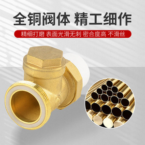 Válvula de Retención de Cobre PPR Huihong de 4, 6, 8 y 1 Pulgada, Válvula Unidireccional Recta para Accesorios de Plomería de Agua Potable - Product Image 3