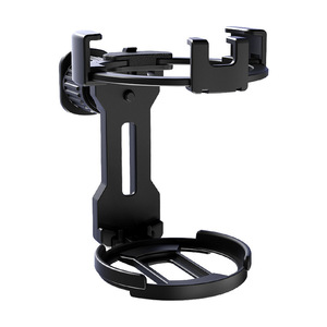 Soporte para botella de agua y teléfono para coche, 2 en 1, multifunción, soporte para rejilla de ventilación, plástico negro, soporte portátil por gravedad - Product Image 1
