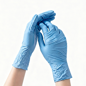 Gants jetables en nitrile de qualité alimentaire, imperméables et résistants à l'huile, antidérapants, bleus, design haute performance pour les soins des animaux et la cuisine - Product Image 3