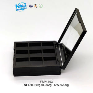 Контейнер для румян на щеку, коробка для пудры с логотипом, черная палитра теней для век, прочная пластиковая коробка - Product Image 3