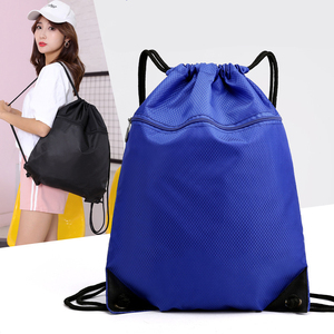 Promotional Custom Logo Large Waterproof Oxford Sport Gym Drawstring <b>Backpack</b> with Pocket - Product Image 4