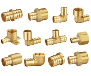 Full Range Coupler Plumbing Brass Pipe Connector Pex Fitting Copper Pipe Male Female Elbow Tee Fittings