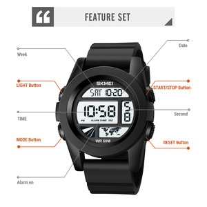 Reloj de Pulsera Digital Skmei Marca <span class=keywords><strong>1906</strong></span> para Hombre, Nuevo Modelo, Resistente al Agua 5ATM, Venta al por Mayor - Product Image 5