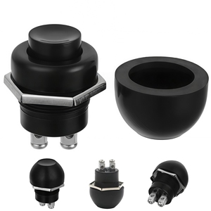 22MM Momentary <strong>Push</strong> <strong>Button</strong> <strong>Switch</strong> 12V-24V 10 Amp (ON)-Off, Car Engine <strong>Push</strong> to Start Ignition <strong>Switch</strong>/Horn <strong>Button</strong> for Boat Tractor - Product Image 1