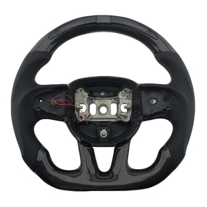 Volante Deportivo de Fibra de Carbono y Cuero Perforado con LED de Alta Calidad para Dodge Challenger - Product Image 1