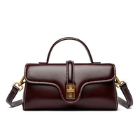 Sac à main femme rétro en cuir PU avec blocs de couleur et fermoir métallique, petit sac à bandoulière croisé pour le quotidien et les soirées