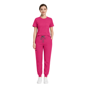 Conjunto de Pantalones Jogger Médicos con Cuello Redondo, Uniforme de Enfermería Elástico Unisex, Transpirable y Suave <span class=keywords><strong>para</strong></span> Uso Hospitalario en Verano 46002 - Product Image 4