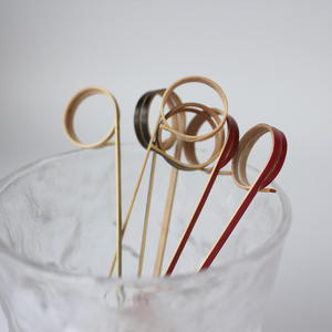 100-teiliges Einweg-Bambus-Bastelpaket Natürliche Cyan-Rosetten und Grüne Scherenspitzen Obstspieße und Gabeln Marke J&<span class=keywords><strong>M</strong></span> - Product Image 3