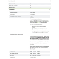 Bloque de terminales de 4 conductores, 281-654, 4 mm2, azul, control industrial, programación PLC, RS485, 10 Uds.
