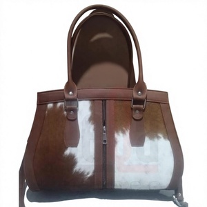 Pochette personnalisée en cuir véritable avec fermeture éclair, sacs à main légers grande capacité, imperméables, écologiques, style vintage à rayures pour femmes - Product Image 5
