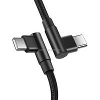 Kabel Pengisian Cepat USB 3.2 Tipe-C Tipe-C 20V 3A 60W Berkualitas Tinggi Konduktor Tembaga Bebas Oksigen Foil 10Gbps Data Komputer