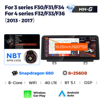 Estéreo para Auto MEKEDE Snapdragon 680 ID8 con CarPlay y Android Auto para BMW Serie 3 y 4 2013-2017 F30 F31 F34 F35 NBT EVO 2018-2019