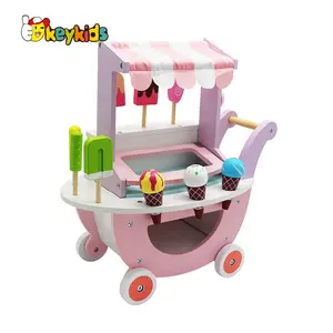 New hottest pretend play food wooden ice cream shop toy for children W10A095