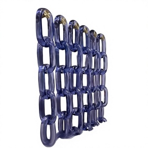 Crochets muraux décoratifs en résine bleue, motif vertical, lot multi-pièces, décoration géométrique moderne pour la maison - Product Image 1