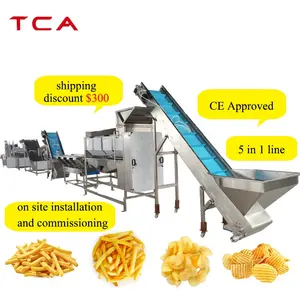 Tam otomatik patates cipsi makinesi üretim hattı/fransız kızartması makinesi/dondurulmuş kızartması işleme tesisi