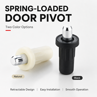 Conector de herrajes para muebles de puerta de armario con eje central telescópico de plástico, núcleo de hierro y pasadores con resorte para persiana oculta