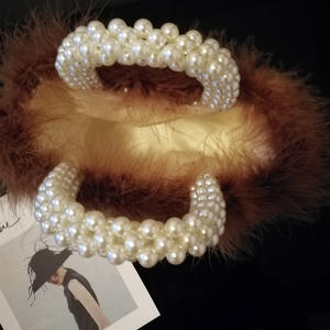 Guangzhou Auyan keranjang tangan baru anyaman wol mutiara bermanik tas tangan satu bahu tas manik trendi baru mutiara - Product Image 6