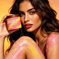 Gommage corporel OEM mangue et grenade - Gommage au sucre inspiré de la crème glacée à la mangue, exfoliant pour une peau lisse et éclatante