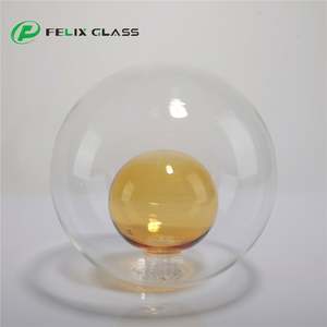 Pantalla de Lámpara de Mesa de Vidrio Borosilicato 3.3 con Rosca Personalizada, Doble Pared, Color Ámbar Amarillo, para Decoración del Hogar e Iluminación Interior - Product Image 5