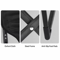 Chaise de Maquillage Pliante Professionnelle en Fer, Chaise de Réalisateur Robuste et Haute, Promotion