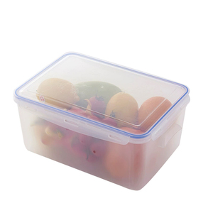 Boîtes de conservation <span class=keywords><strong>alimentaire</strong></span> en plastique, boîte de rangement pour réfrigérateur avec couvercle hermétique, contenants empilables pour congélateur, rectangulaires - Product Image 4