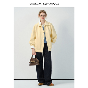 سترة جلدية صفراء كلاسيكية أمريكية عصرية جديدة للربيع من VEGA CHANG - Product Image 3
